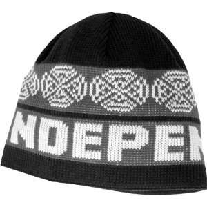 Independent Woven Crosses Skull Cap Beanie   Grey/Black/Eclipse 
