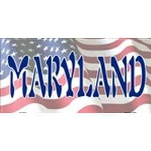 American Flag (Maryland) License Plate Plates Tags Tag auto vehicle 