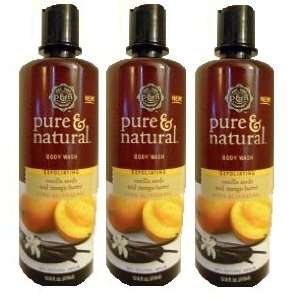 Pure & Natural Exfoliating Body Wash, Vanilla Seeds And Mango Butter 