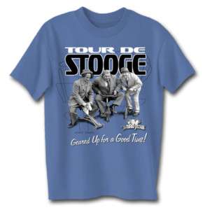 THREE STOOGES Tour De Geared Up for Fun T Shirt *NEW  