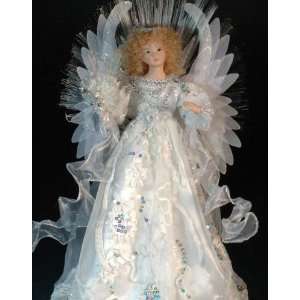   and Silver Fiber Optic Angel Christmas Tree Topper 18