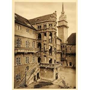  1924 Germany Torgau Hartenfels Castle Courtyard Saxony 