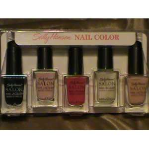  SALLY HANSEN SALON NAIL LACQUER (5 PACK) VERNIS A. ONGLES Beauty
