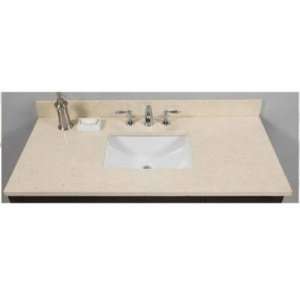   Marble Vanity Top in Cream with White Bowl 4922CRW