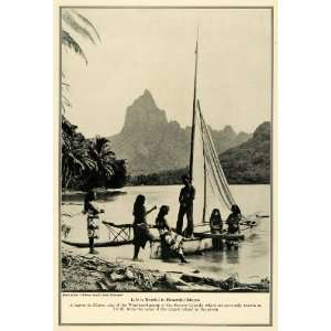   Tahiti Windward Landscape   Original Halftone Print