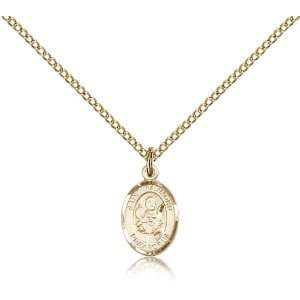 Gold Filled St. Saint Raymond Nonnatus Medal Pendant 1/2 x 1/4 Inches 