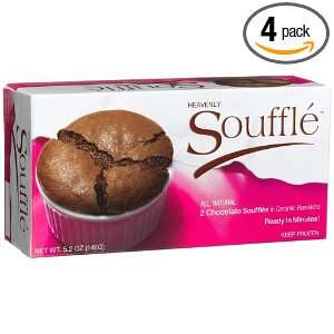 Heavenly Souffle Chocolate Souffle, 2 Count Boxes (Pack of 4)