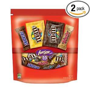 Mars Chocolate Fun Size Variety Pack Candy, 55 Pieces, 34.5 
