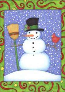 Top Hat Snowman Winter Garden Flag by Toland 017917212457  