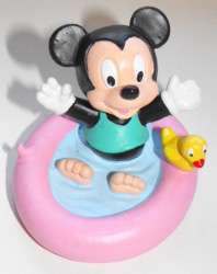 Baby Mickey Mouse in Pool Figurine Plastic Mini Figure  