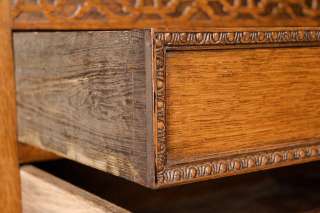 Each drawer has hand cut dovetails on the front and back, a sign of 