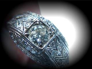 CIRCA 1930 BEST DIAMOND LADIES RING█  