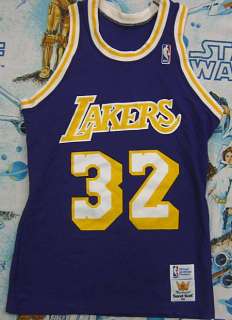 vtg MAGIC JOHNSON LA Lakers 80s JERSEY S Sand Knit nba los angeles 