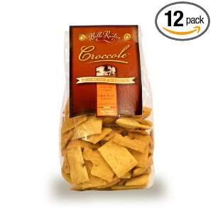 Bello Rustico Italian Croccole Crackers 3 Cheese & Onion, 7 Ounce Bags 