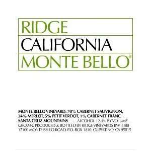  1998 Ridge Monte Bello Cabernet 750ml Grocery & Gourmet 