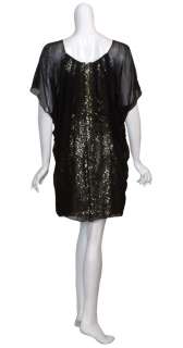 BADGLEY MISCHKA Sparkling Chiffon Sequins Dress 10 NEW  