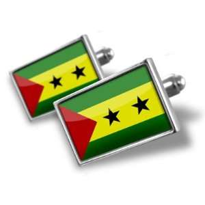  Cufflinks Sao Tome and Principe Flag   Hand Made Cuff 