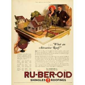 1926 Ad Ruberoid Co Shingles Roofings Munsell Color Wheel Roof House 