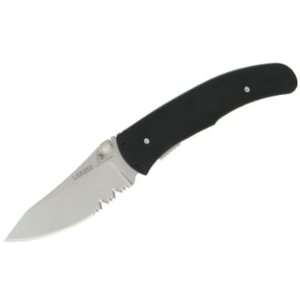  Lone Wolf Knives 23870 Part Serrated Longhorn Linerlock Knife 
