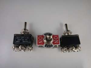 5pcs 6 Pin Toggle DPDT ON OFF ON Momentary Switch 15A 250V  