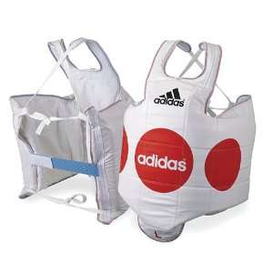  Adidas TKD Training Chest Protector; White Sports 