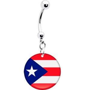  Puerto Rico Flag Belly Ring Jewelry