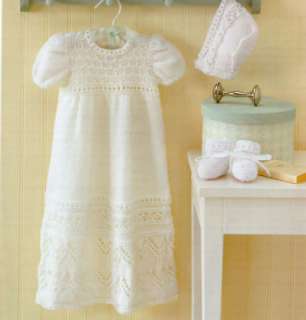 Christening Baptismal Gown Knitting Patterns Knit Dress Elegant 