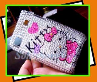 Silver Cute Hello Kitty Bling Hard Protect Case Cover For SAMSUNG 