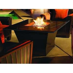   Fire Pits Wrought Iron Onyx 48 Square Stone Patio Pit Table Patio