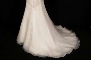 Anne Barge 616 Diamond White Silk Organza New Couture Bridal Wedding 
