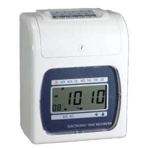 Payroll Time Clock Machine, With LCD Display, Backup Memory Recording 
