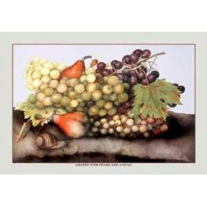  Exclusive By Buyenlarge Grapes and Pears with a Snail 