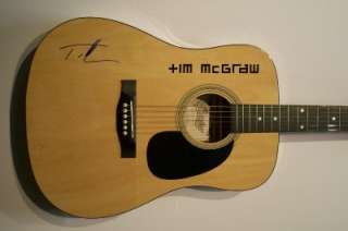 TIM MCGRAW Autograph Natural Copley Acoustic Guitar BODY Signed COA 