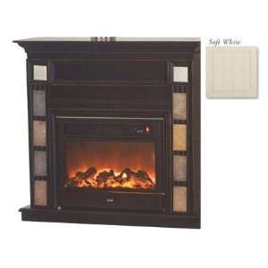   44 in. Fireplace Mantel with Tile   Soft White