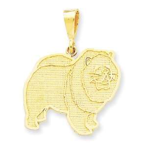  14k Gold Chow Chow Dog Pendant Jewelry