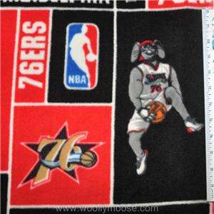 HALF YARD Philadelphia 76ers NBA Basketball Fleece Fabric for Blankets 