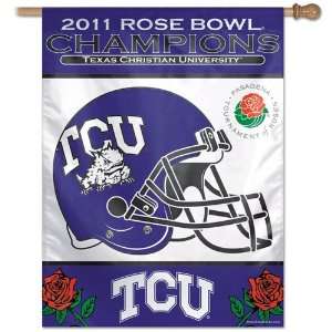  TCU Horned Frogs Banner 2011 Rose Bowl Champions Flag 