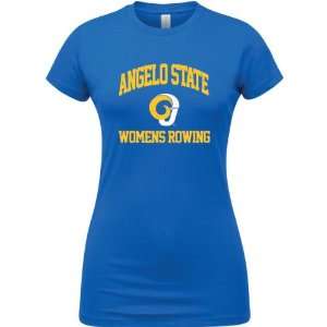 Angelo State Rams Royal Blue Womens Womens Rowing Arch T Shirt 