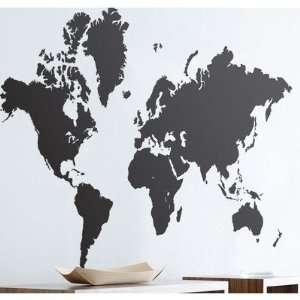  ferm LIVING World Map Wall Sticker in Black
