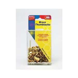  24 Packs of 200 Brass Thumbtacks