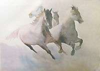 Beatrice Bulteau Fraicheur Fine Art Serigraph Horses Signed #d Submit 