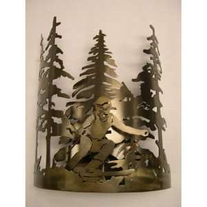  11W Skier Through The Trees Wall Sconce