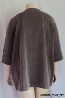 Plus Size Ulla Popken Gray Scoopneck jacket 32/34  