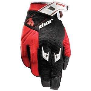  Thor Motocross Phase Gloves   2008   X Small/Red/Black 