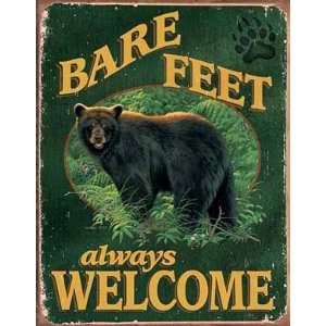  Bare Feet Antiqued Tin Sign