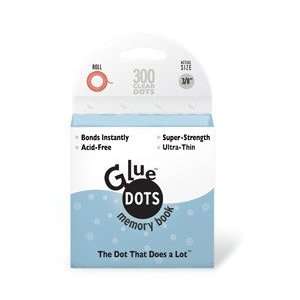  Memory Book Glue Dots 3/8 CLEAR (300 pieces)