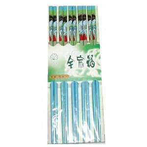  Set 10 (5 Pair) Geisha Bamboo Chop Sticks   Oriental Blue 