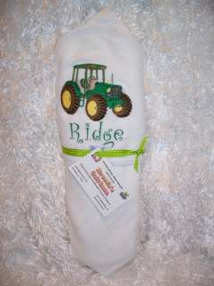 This was a special order for a Spencer hooded towel for John Deere 