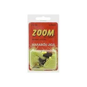  Zoom Marabou Jig 1/16 Fishing Lures Black Chartreus