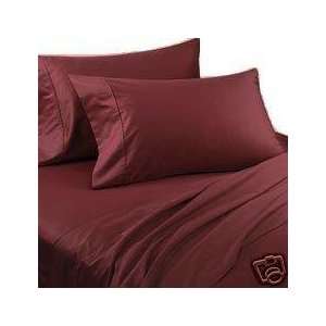  550TC 2 pairs (4pc) Solid Burgundy King Pillowcases 100% 